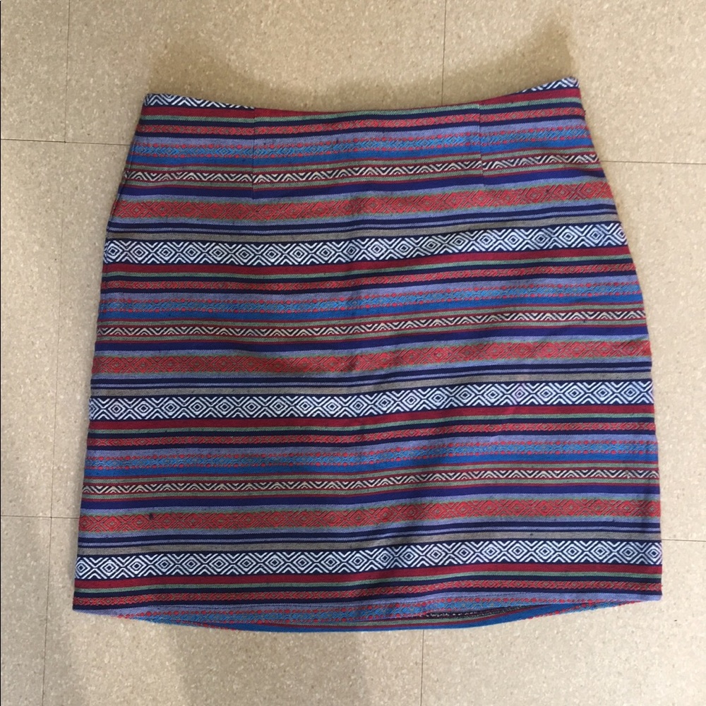 Rainbow tribal pattern mini skirt